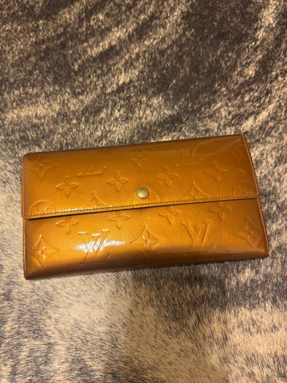 Vintage Gold Vernis LV Sarah Wallet